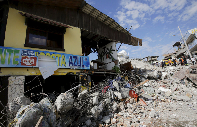 A damaged restaurant is seen after an earthquake struck off the Pacific coast, in Pedernales, Ecuador, April 19, 2016. u00e2u20acu201d Reuters pic