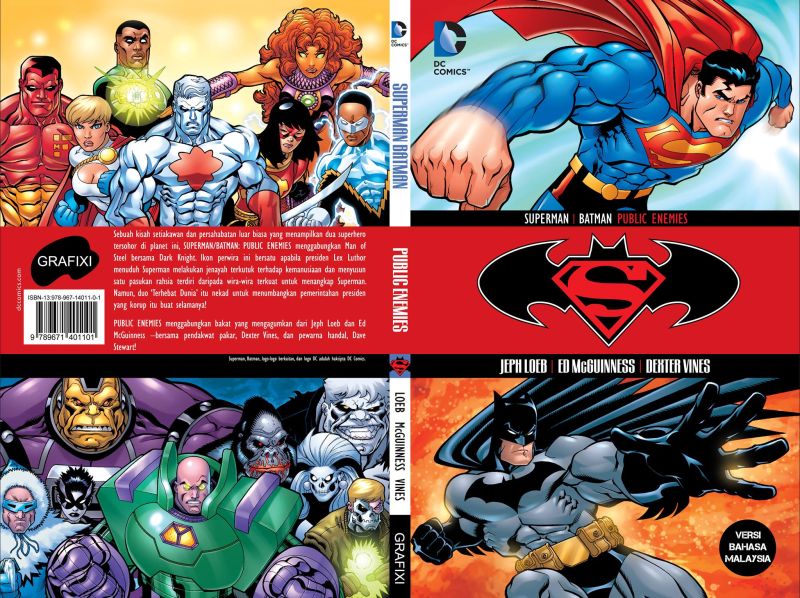 A Facebook screenshot of the translated version of the DC Comics graphic novels by Grafixi.