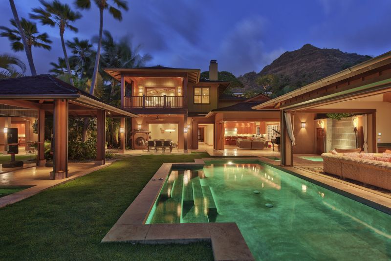 An undated handout photo of Diamond Head Villa in Honolulu, available on the Airbnb website, which says its properties are likely to recycle. — Picture courtesy of Airbnb via The New York Times