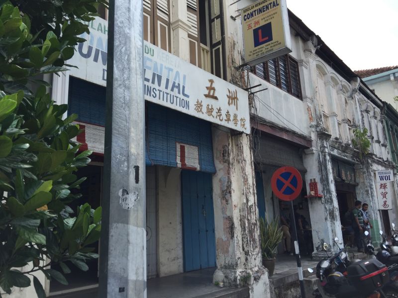 The row of shophouses at Hutton Lane facing eviction.
