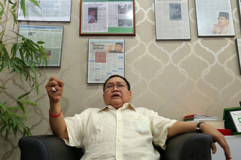 Ibrahim said others are more racist and extremist than him and that they also hop from one political party to another. — Picture by Saw Siow Feng