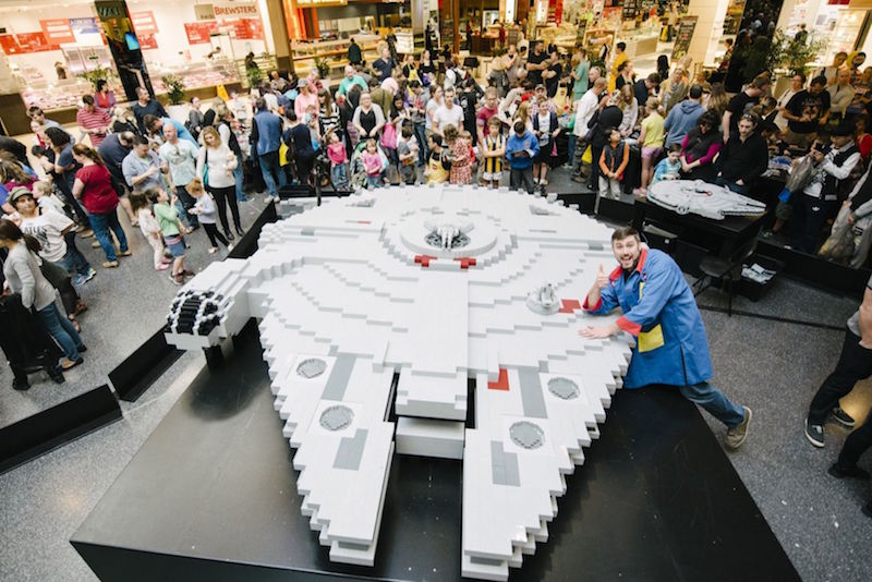 The Millennium Falcon that will be built by the Steiningers in Legoland Malaysia next month will be bigger than this version they had built in Melbourne, Australia, last year. u00e2u20acu201d Handout via TODAYn