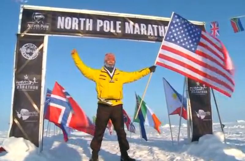 Winner of the North Pole marathon from the Reuters video.