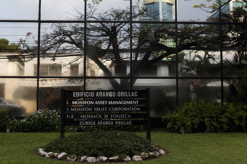 A company list showing the Mossack Fonseca law firm is pictured on a sign at the Arango Orillac Building in Panama City April 3, 2016. u00e2u20acu201d Reuters pic