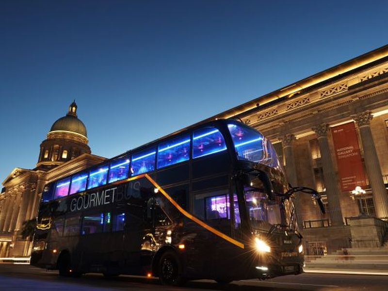 The Singapore GOURMETbus plies a route around the Civic District, Marina Bay and Chinatown. u00e2u20acu2022 Picture courtesy of Singapore GOURMETbus/TODAY