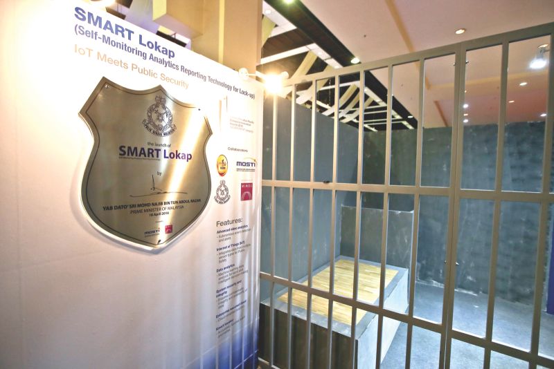 A mock-up of a Smart lockup on display yesterday at the Royal Malaysian Police booth during the Defence Services Asia Exhibition and Conference at PWTC. u00e2u20acu2022 Malay Mail pic