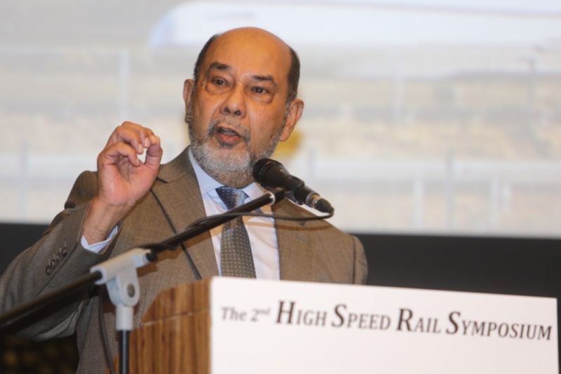 Datuk Seri Dr Syed Hamid Albar speaks at the 2nd High Speed Rail Symposium, April 29, 2016. u00e2u20acu2022 Picture by Choo Choy May