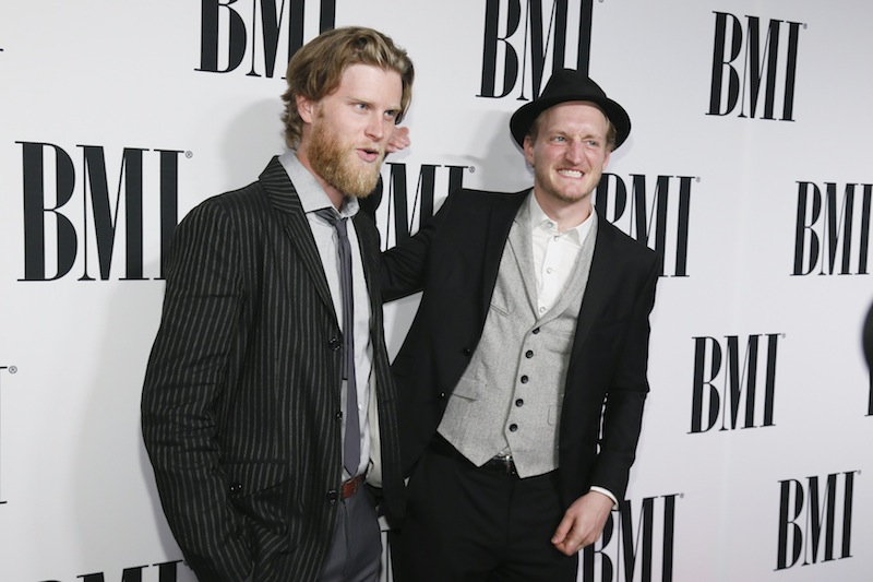 Songwriters and musicians Wesley Schultz (left) and Jeremiah Fraites of the folk rock band 'The Lumineers' at the 62nd Annual BMI Pop Awards in Beverly Hills, California, May 13, 2014. u00e2u20acu201d Reuters pic