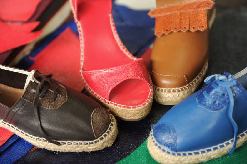 The u00e2u20acu02dcDonquichosseu00e2u20acu2122 espadrilles factory of Maulu00c3u00a9on-Licharre (Pyru00c3u00a9nu00c3u00a9es-Atlantiques) makes women shoes out of u00e2u20acu02dcBancau00e2u20acu2122 trout skin, a well known fish breeding in the Basque Country. u00e2u20acu201d AFP pic