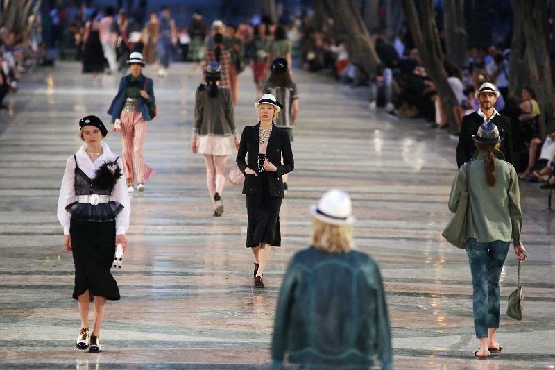 Models present creations by German designer Karl Lagerfeld as part of his latest inter-seasonal Cruise collection for fashion house Chanel at the Paseo del Prado street in Havana, Cuba, May 3, 2016. — Reuters pic