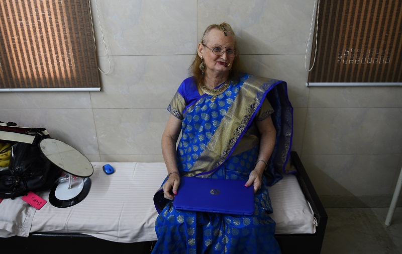Betty Ann Archer, 64, from the United States speaks during an interview at Olmec Clinic in New Delhi. u00e2u20acu201d AFP pic