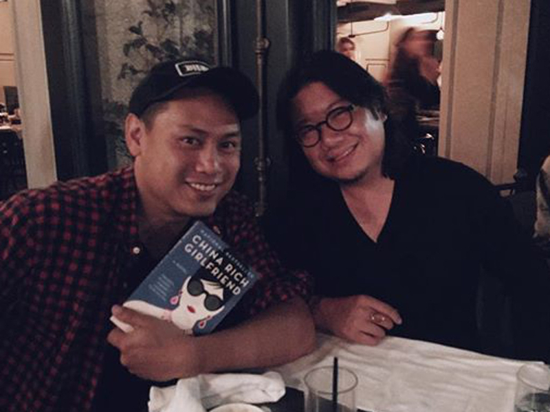 Director Jon M. Chu (left) with u00e2u20acu02dcCrazy Rich Asiansu00e2u20acu2122 author Kevin Kwan. u00e2u20acu201d Picture via Instagram/Jon M. Chu
