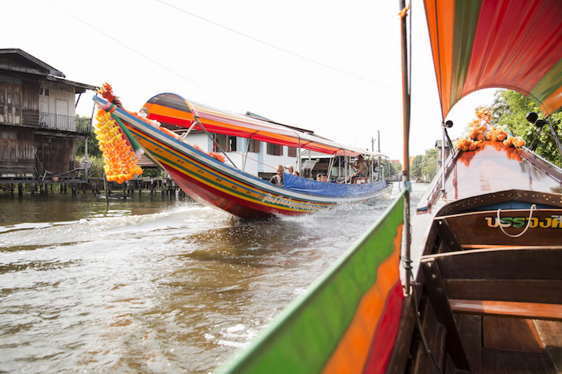 Colourful and fast long tail boats ply the Chao Phraya River, in Bangkok May 2, 2016. — Picture by Lauryn Ishak/The New York Times