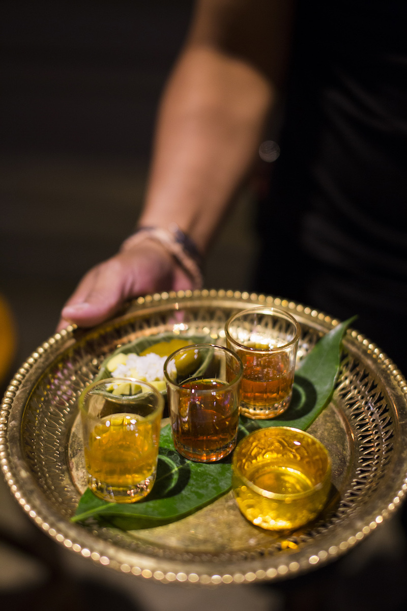 A tray of ya dong shots, whisky infused with exotic herbs, at Tep Bar in Bangkok May 2, 2016. — Picture by Lauryn Ishak/The New York Times