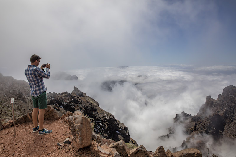 Clouds stretch away below the summit of Roque de los Muchachos, on La Palma in Spain’s Canary Islands April 2, 2016. La Palma is one of world’s best-situated locations for astronomy, and its many telescopes have become a destination in their own right in the tourist-saturated Canaries. — Picture by Tony Cenicola/The New York Times