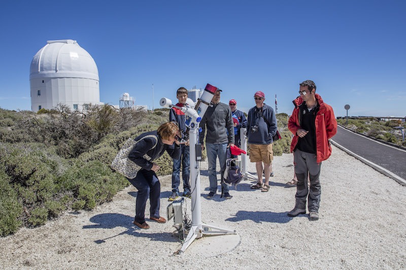 A travel group visits the observatories on Mount Teide on Tenerife, in Spain’s Canary Islands April 3, 2016. — Picture by Tony Cenicola/The New York Times