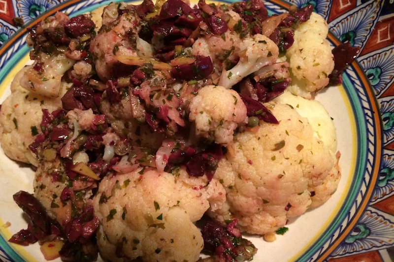 Cauliflower with Lemon, Capers and Black Olives. u00e2u20acu201d Picture courtesy of Nancy Harmon Jenkins via Reuters