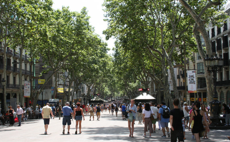 Las Ramblas, a popular street in Barcelona, Spain. — Susan Keith/The New York Times pic