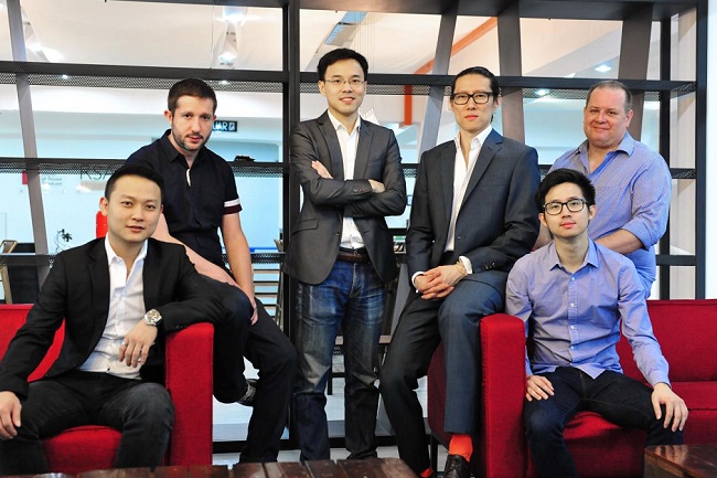 Jirnexuu00e2u20acu2122s C-suite (from left) chief business development officer James Wong; CTO Cedric Vivier; CFO Hann Liew; CEO Siew Yuen Tuck; chief commercial officer Lucas Ooi; and COO James Barnes. u00e2u20acu201d DNA pic