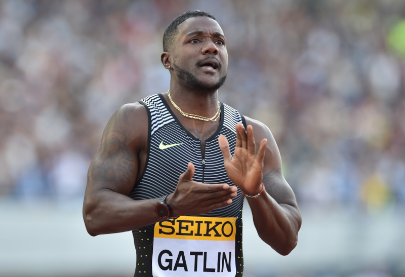 Justin Gatlin of the US reacting after winning the menu00e2u20acu2122s 100 metres athletics event during the Seiko Golden Grand Prix at Todoroki Stadium in Kawasaki, Japan on May 8, 2016. u00e2u20acu201d AFP pic