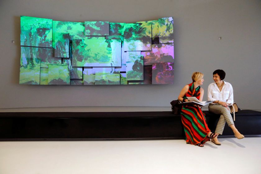 Women talk as they visit the Museum of Russian Impressionism in Moscow, Russia, May 26, 2016. u00e2u20acu201d Reuters pic