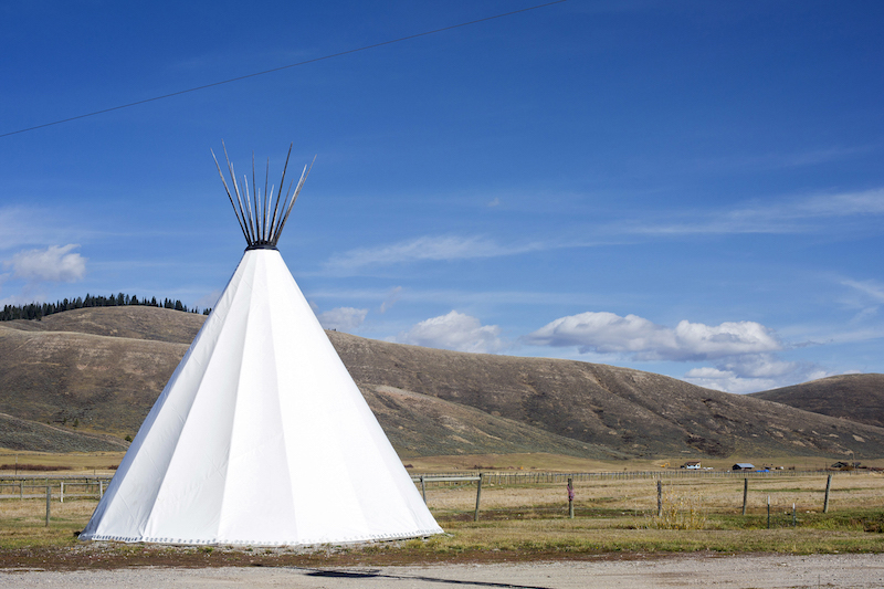 A teepee at Black Powder Guest Ranch, near Bondurant, Wyoming, October 7, 2015. — Picture by Janie Osborne/The New York Times