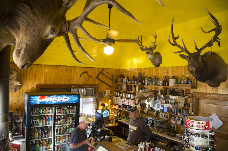 The store and front counter at Riverside Garage and Cabins, in Riverside Wyoming, October 9, 2015. — Picture by Janie Osborne/The New York Times
