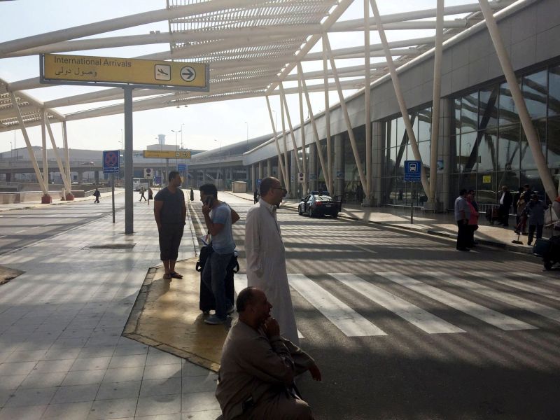 People wait outside the international arrivals terminal at Cairo Airport, Egypt May 19, 2016. u00e2u20acu2022 Reuters pic