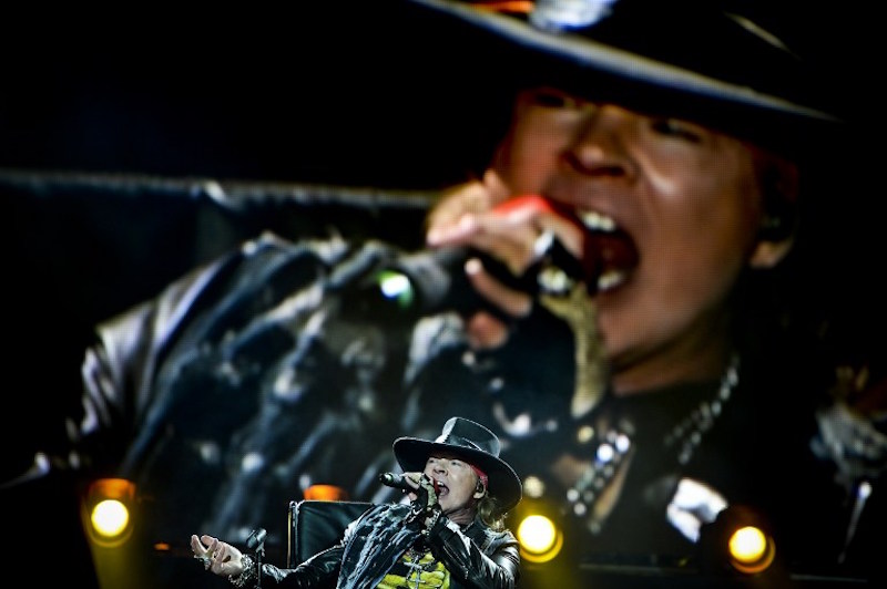Rock of ages: Axl Rose makes AC/DC debut with open-air Lisbon gig ...
