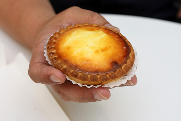 The baked cheese tarts from Tokyo Secret have a more brown colour and a flaky crust
