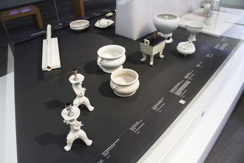 Exquisite white porcelain (including one in the shape of a flute) from Dehua at the Asian Civilisations Museum’s new Chinese Ceramics Gallery. — TODAY pic