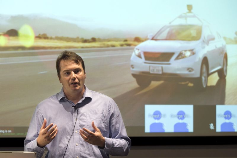 Chris Urmson, director of the Self Driving Cars Project at Google, speaks to the media at a preview of Googleu00e2u20acu2122s prototype autonomous vehicles in Mountain View, California September 29, 2015. REUTERS/Elijah Nouvelage