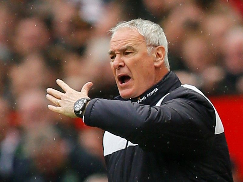 King Claudio urging his boys on up to the witching hour of their bid for the title on Sunday against Manchester United at Old Trafford, where they were held to a 1-1 draw when a win would have won them the title.