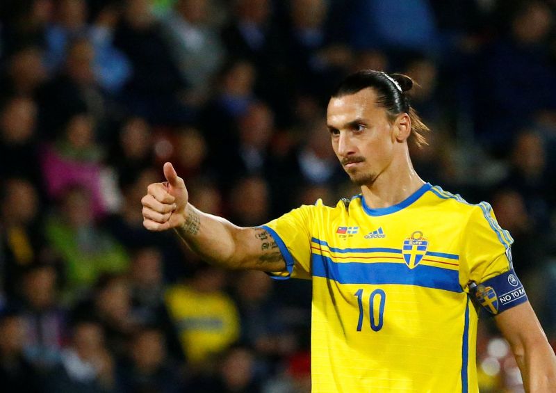 Swedenu00e2u20acu2122s Zlatan Ibrahimovic gestures during their Euro 2016 group G qualification soccer match against Liechtenstein in the Rheinpark stadium in Vaduz, Liechtenstein October 9, 2015. u00e2u20acu201d Reuters pic