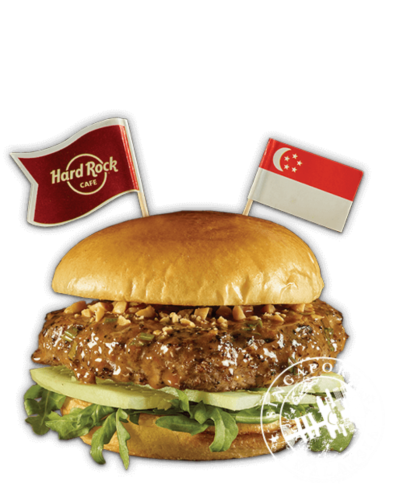 Chefs at Hard Rock Cafe Singapore came up with a satay burger for the South-east Asian leg of the World Burger Tour. u00e2u20acu201d Handout via TODAY