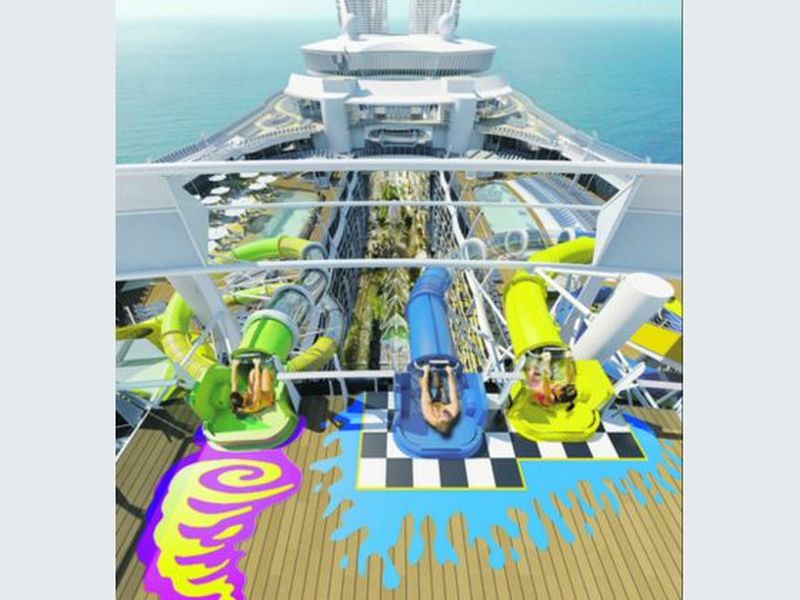 The Perfect Storm, a trio of water slides on Harmony of the Seas. ― Picture courtesy of Royal Caribbean/TODAY 