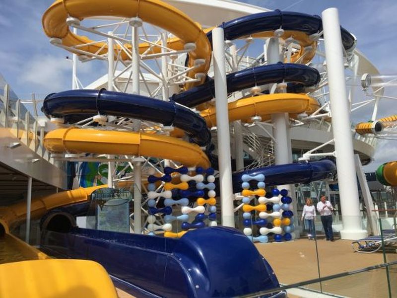 The Perfect Storm, a trio of water slides. Individually named Typhoon, Cyclone and Supercell, the slides weave above and under each other, across decks. ― Picture by Celine Asril/TODAY