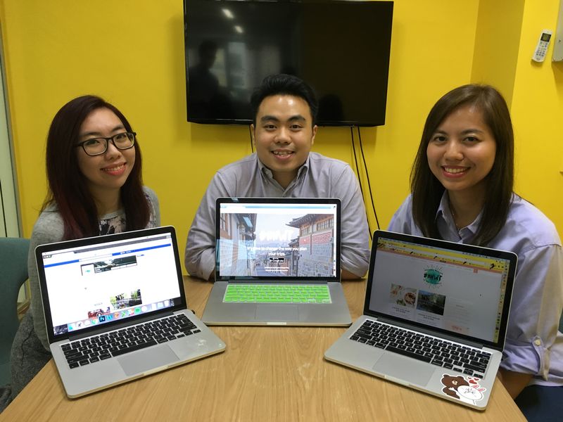 Team HHWT (from left)... Elaine Tee, Melvin Goh and Tengku Suzana.