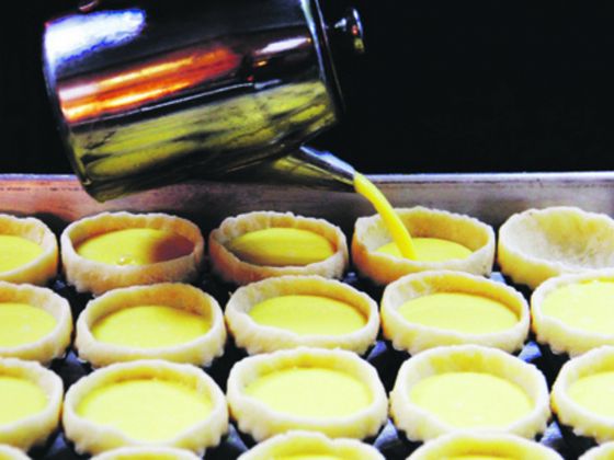Egg tarts from Honolulu Cafe, which opens its Singapore outlet today. u00e2u20acu2022 Picture by Damien Teo/TODAY
