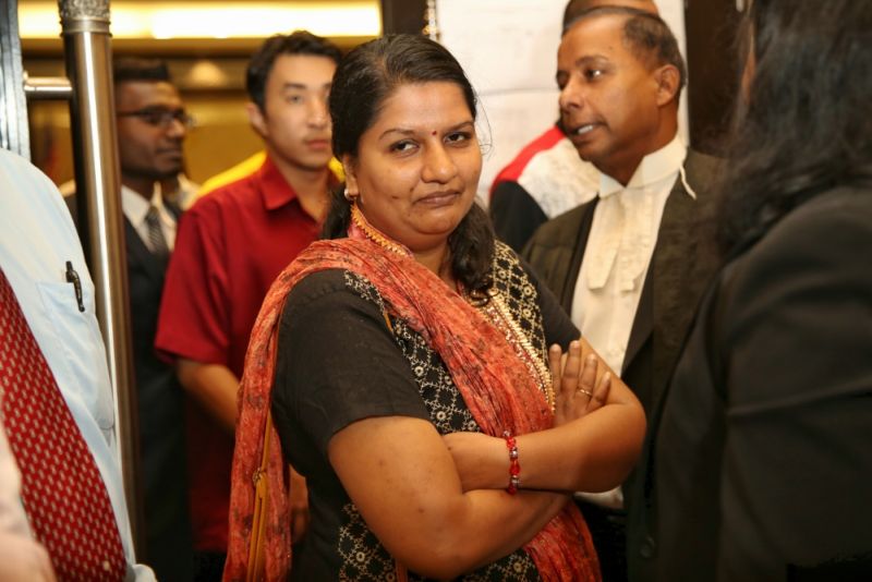 Hindu mother M. Indira Gandhi at the Federal Court in Putrajaya today, May 19, 2016. u00e2u20acu2022 Picture by Saw Siow Feng