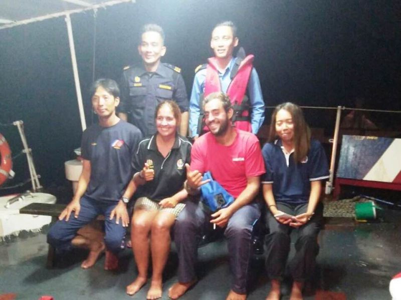 The four missing people, at Layang Layang naval base last night. ― Picture tweeted from MMEA chief Ahmad Puzi Ab Kahar
