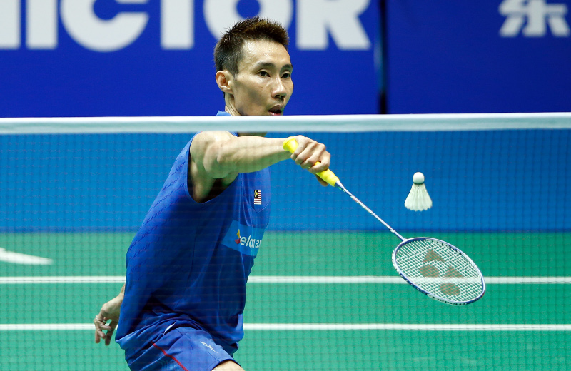 Lee Chong Wei hits a return against Chen Long of China during their men's singles final match at the 2016 Badminton Asia Championships in Wuhan, central China's Hubei province on May 1, 2016. u00e2u20acu201d AFP pic
