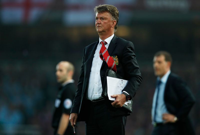 Manchester United manager Louis Van Gaal at the Premier League match away to West Ham May 10, 2016. u00e2u20acu201d Reuters pic