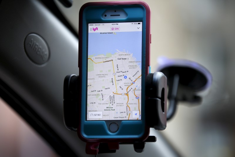 A smartphone app for Lyft drivers is seen during a photo opportunity in San Francisco, California February 3, 2016. u00e2u20acu201d Reuters pic