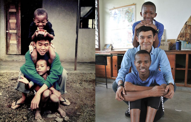 u00e2u20acu02dcBuying Happinessu00e2u20acu2122 Mak CK met the orphans in 2004 (left) and reunited with them last year (right). u00e2u20acu201d Handout via TODAY