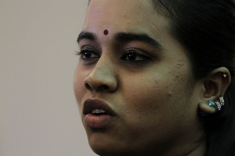 Dharmendran's wife, Marry Mariay Susay, 29, at the Kuala Lumpur High Court May 20, 2016. u00e2u20acu201d Picture by Mohd Yusof Mat Isa