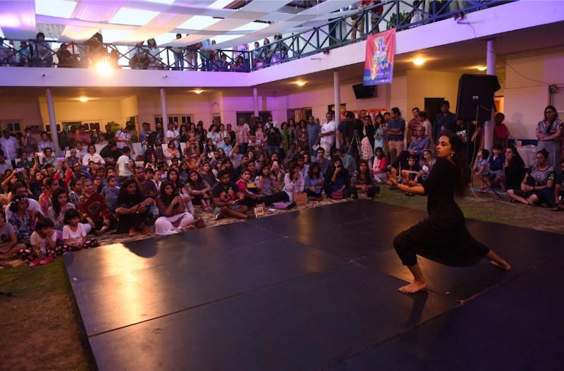Pakistani classical dancer Suhaee Abro performing at an event in Karachi April 24, 2016. — AFP pic