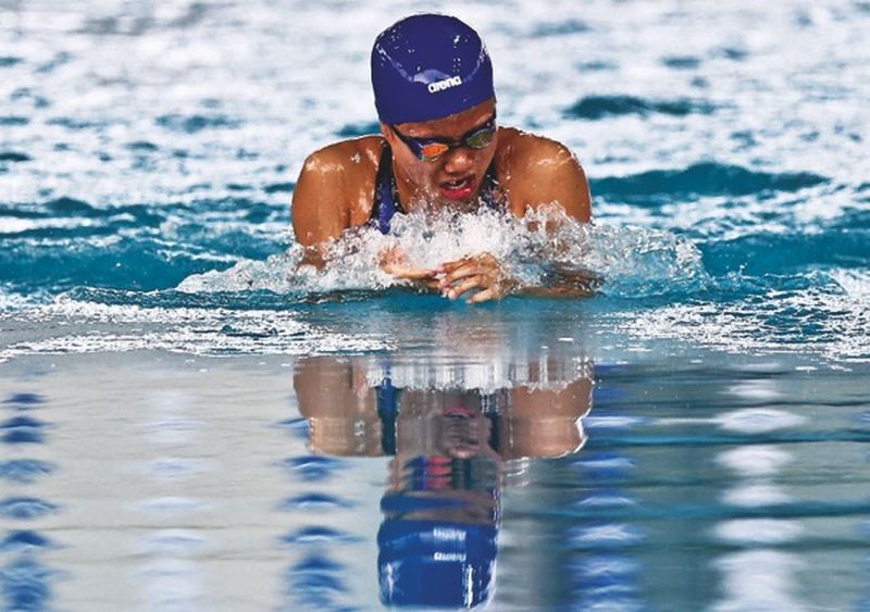 Rising star Phee Jinq En set the only national record when she clocked 1:08.65s to win gold on Thursday. u00e2u20acu2022 Picture by Zuraneeza Zulkifli