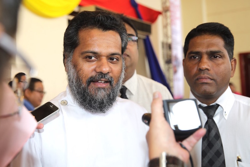 Rev Philip Simon and other church members talk to the media after meeting with the prime minister in Kuala Lumpur May 1, 2016 u00e2u20acu201d Picture by Choo Choy May
