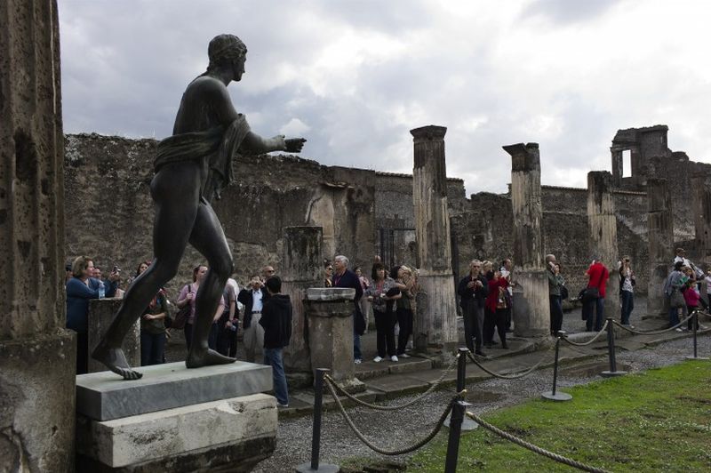 Tourists visiting the archological site of Pompeii. u00e2u20acu2022 AFP pic